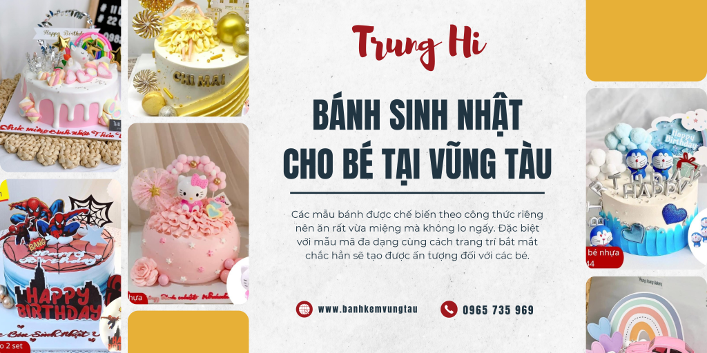 Bánh sinh nhật cho bé tại Vũng Tàu